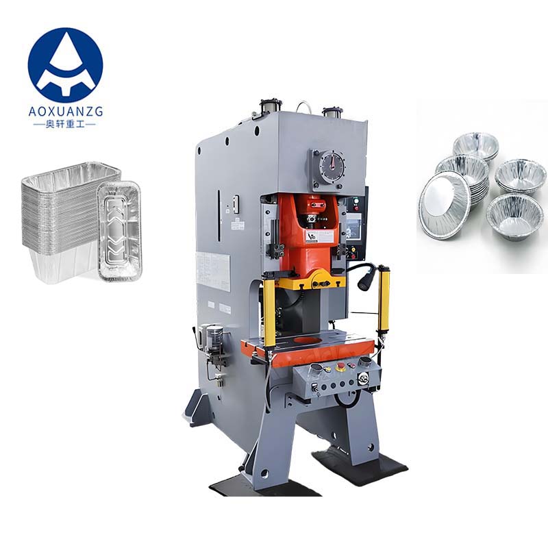 Aluminum Foil Food Container tray dishes Manufacturer pneumatic punch press
